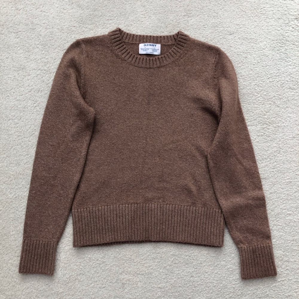 Old Navy Women's Tan Crew Neck Sweater
